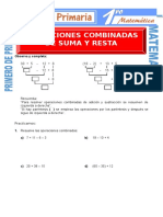 Operaciones Combinadas de Suma y Resta para Primero de Primaria