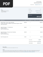 Web Design Deposit Invoice