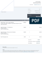 Web Design Deposit Invoice
