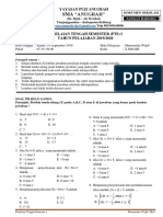 Matematika PTS X MIA SMA Anugrah