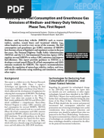 Reducing The Fuel Consumption and Greenhouse Gas Emissions of Medium-And Heavy-Duty Vehicles, Phase Two, First Report