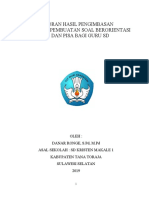 Laporan Pengimbasan Pelatihan Penyusunan Soal Beroriantasi UN Dan PISA