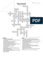 Figuras literarias: crucigrama de términos y definiciones