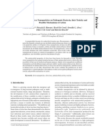 Potential Use of Silver Nanoparticles On Pathogenic Bacteria, Their Toxicity and Possible Mechanisms of Action