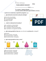 Prueba Geometría 3°