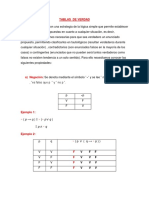 Tablas de Verdad