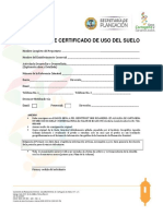 Formatos de Certificado Usos Suelo 2018