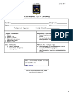 Prueba de Nivel - 1ro - 2019