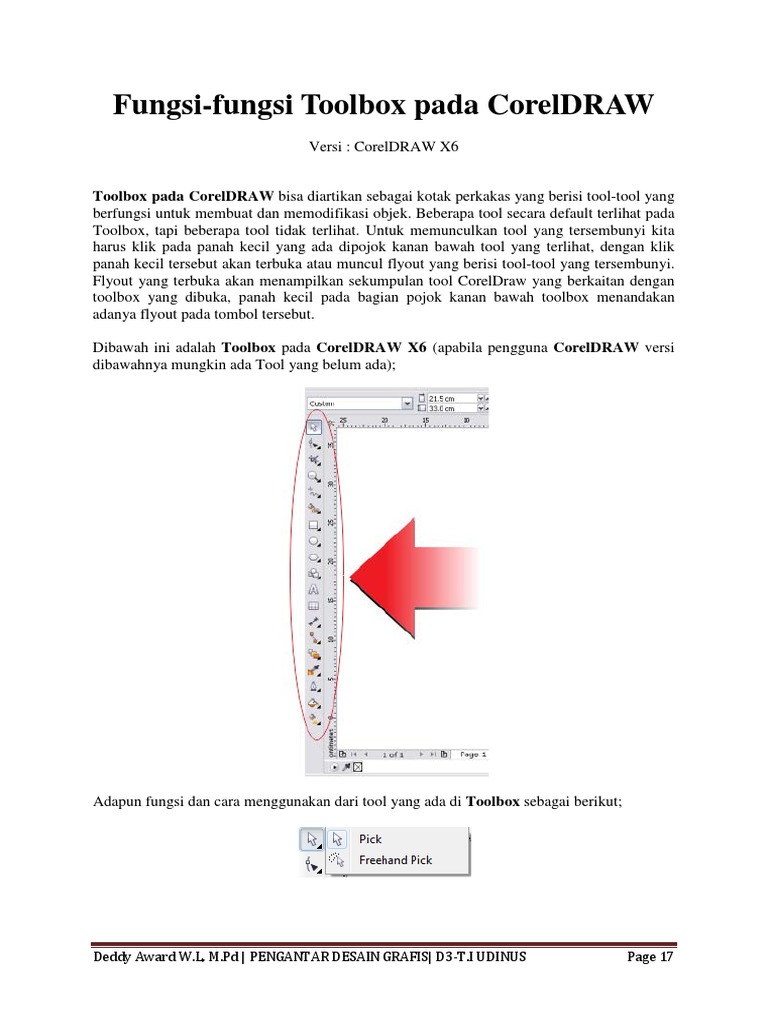 Fungsi Toolbox Corel DRAW PDF