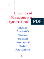 Evolution of Management and Organizational Theory