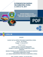 Evaluasi Pendapatan Daerah Provinsi Sumatera Utara TA. 2016 & TA. 2017
