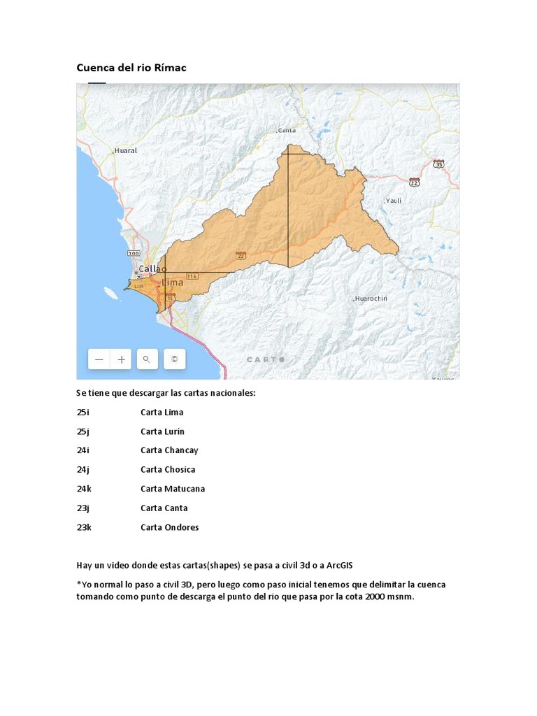 Geomorfologia Cuenca Rio Rimac | PDF
