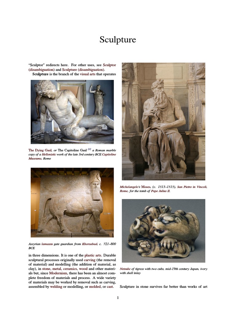 Sculpture Notes | PDF | Casting | Sculpture