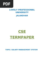 Salary Management System