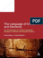 Andrea Mayr_ David Machin - The Language of Crime and Deviance_ an Introduction to Critical Linguistic Analysis in Media and Popular Culture-Continuum (2011)