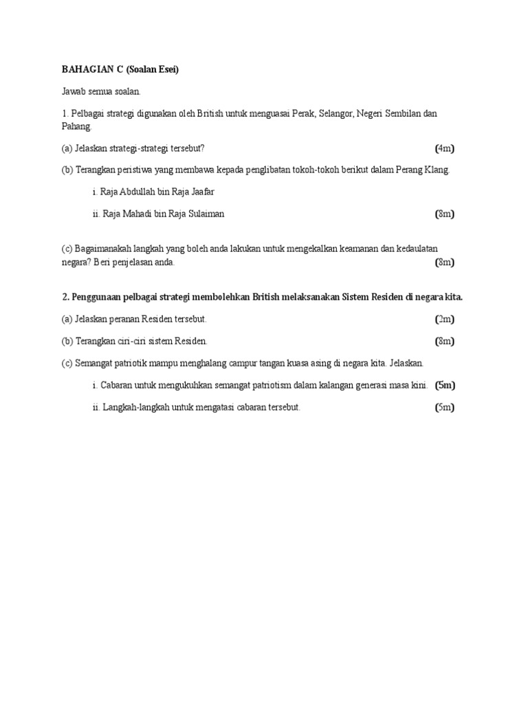 Bahagian C | PDF