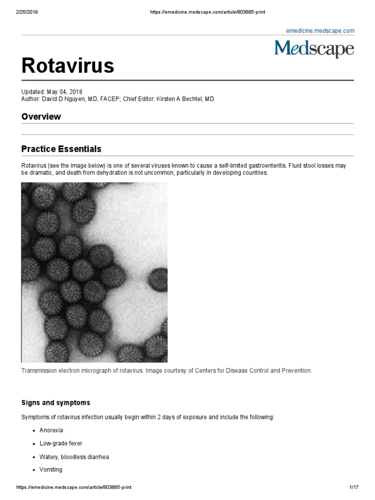 Rotavirus: Signs and Symptoms | PDF | Diarrhea | Clinical Medicine