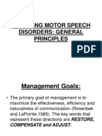 Managing Motor Speech Disorders