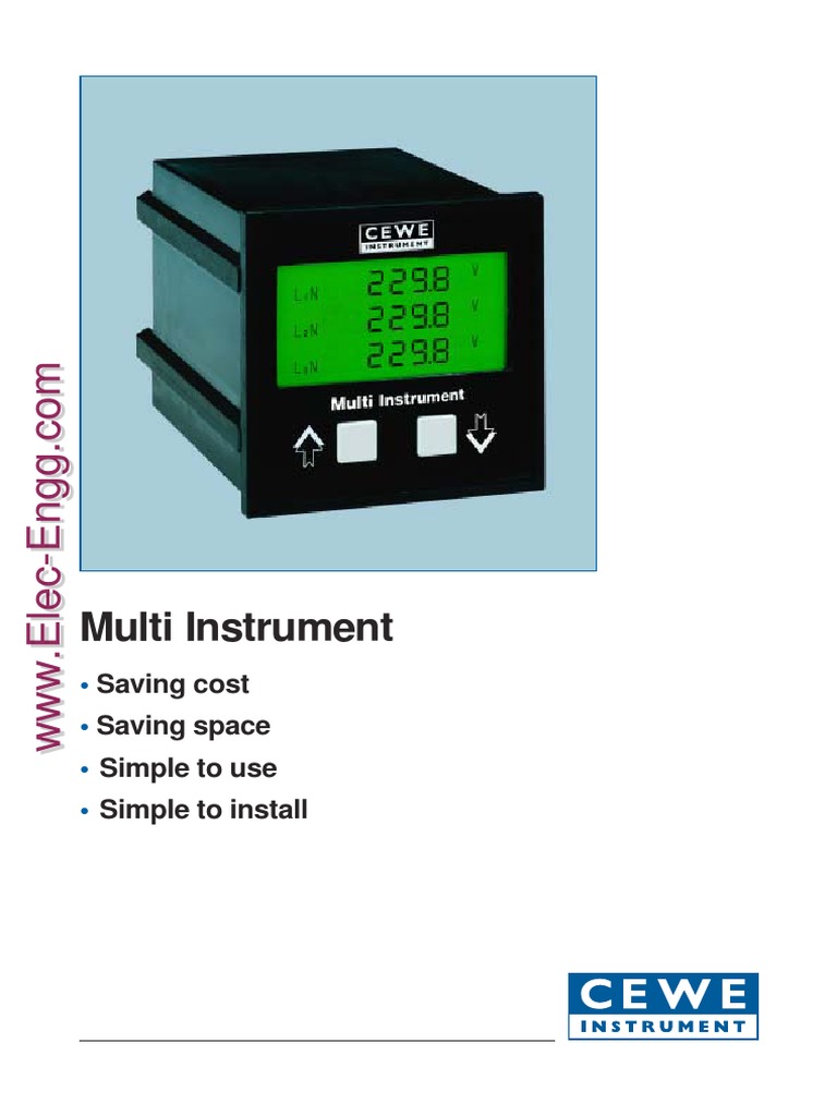 Multi Instrument Mi-1 and Mi-2 | PDF | Ac Power | Electric Power