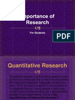 importance of research