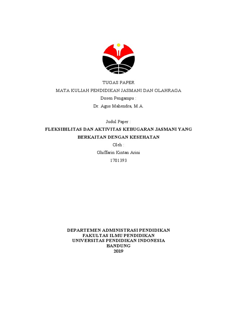 Kebugaran Jasmani Senam Fleksibilitas