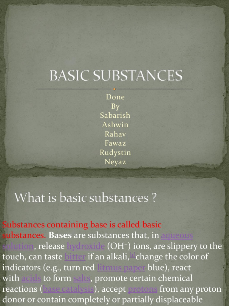 Understanding Basic Substances | PDF | Science & Mathematics