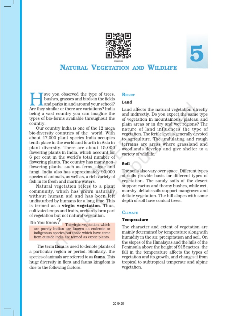 Natural Vegetation and Wildlife in India | PDF | Himalayas | Forests