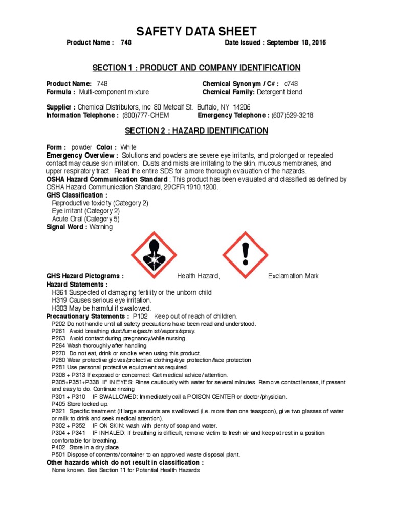 Aluminum Degreaser SDS PDF Hazardous Waste Resource Conservation And Recovery Act