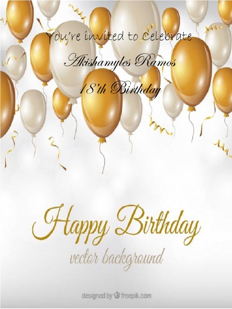 Celebrate Akishamyles Ramos' 18th Birthday | PDF