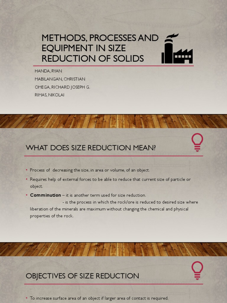 Size Reduction Methods and Equipment | PDF | Mill (Grinding) | Materials