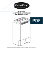 EchoDry dehydrater user manual Swedish