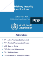 1-6 Establishing Impurity Specifications