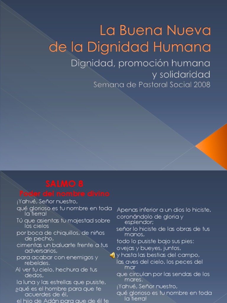 La dignidad humana como fundamento de la Doctrina Social de la Iglesia ...