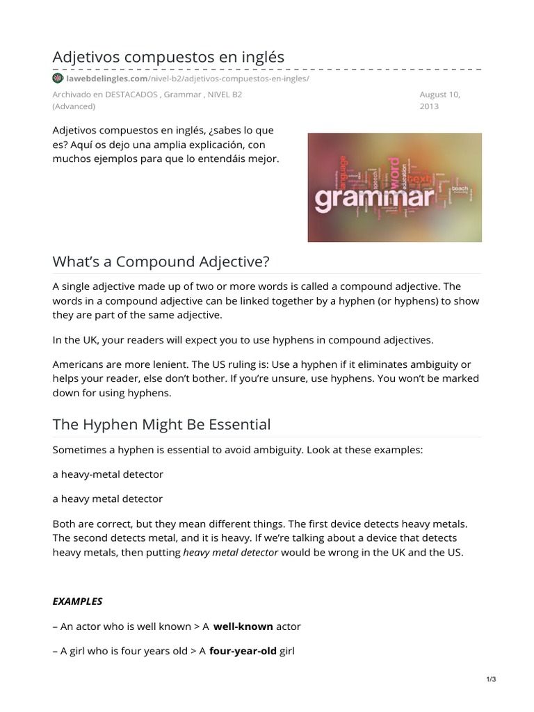 Apuntes De Ingles Pdf Morphology Grammar