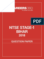 C. NTSE Stage 1 Bihar 2018 Question Papers