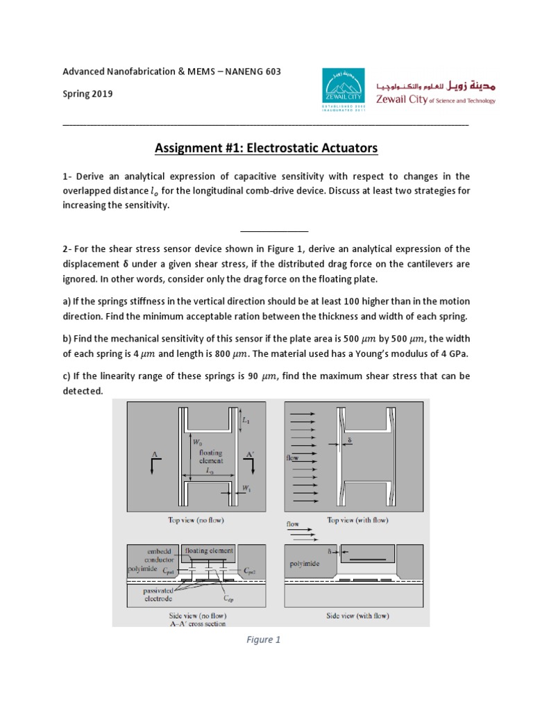 Assignment #1 | Download Free PDF | Capacitor | Sensor