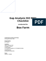 Gap Analysis ISO 9001 Checklist Sample Report PDF