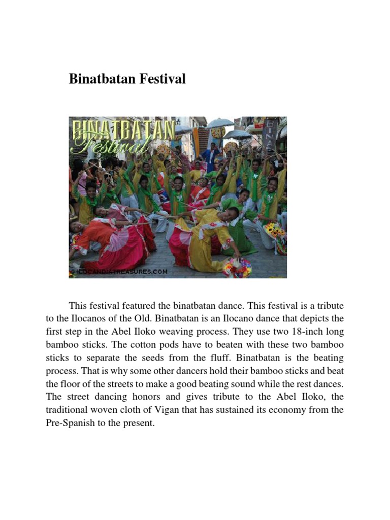Binatbatan Festival PDF Philippines Dances