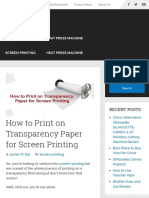 How To Print On Transparency Paper For Screen Printing