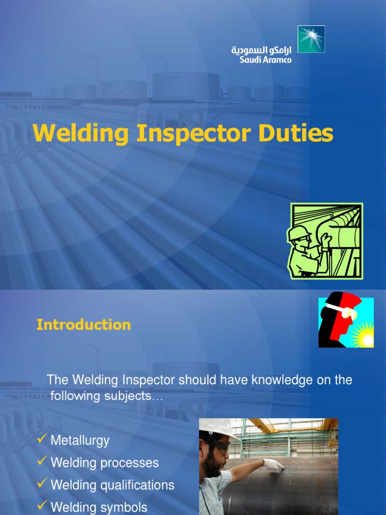 ARAMCOWelding Inspector Duties Hardness Ultimate Tensile Strength