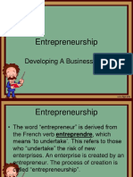 Entrepreneurship: Developing A Business Plan