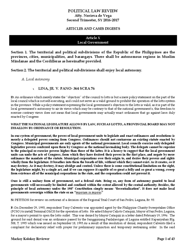 Political Law Reviewer PDF United States Constitution Taxes