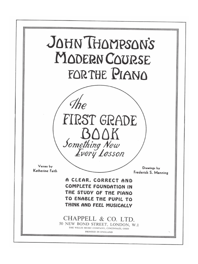 John thompson modern 2024 course for piano