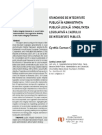 Standarde de Integritate Publică În Administrația Publică Locală. Stabilitatea Legislativă A Cadrului de Integritate Publică