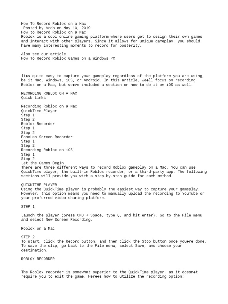 Record Roblox On A Mac Ios Icon Computing - scribd how to record roblox with voice on mac Record Roblox On A Mac Ios Icon Computing - how to record roblox with voice on mac