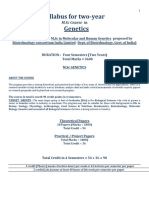 MSC Genetics Syllabus