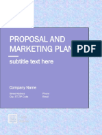 Proposal and Marketing Plan: Subtitle Text Here