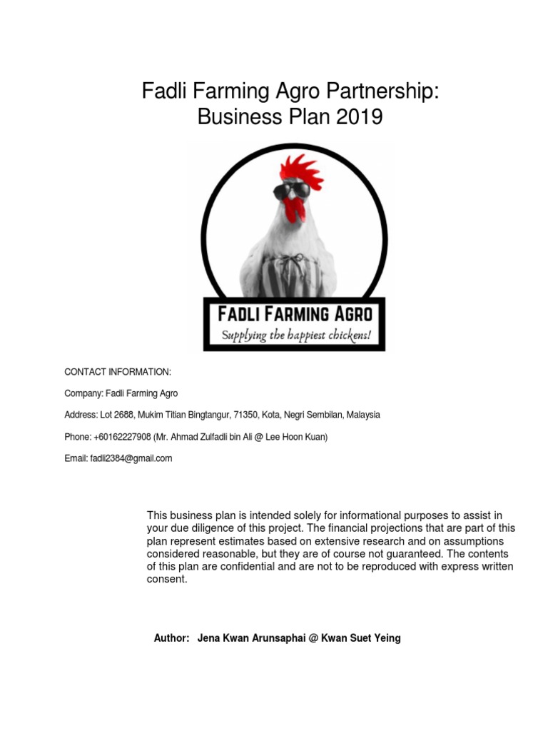 Business Plan Broiler Production Bulawayo PDF Retained Earnings