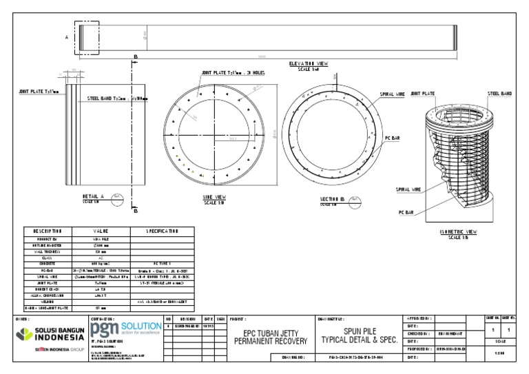 Spun Pile Detail and Specifications | PDF | Building Engineering ...