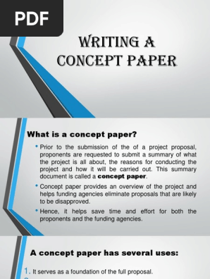 Writing a Concept Paper